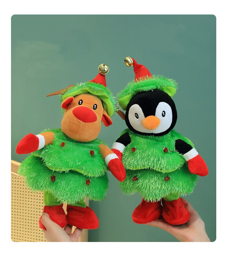 BowLift | Christmas Singing & Dancing Plush Toy | Animated Holiday Decoration | 38–40cm