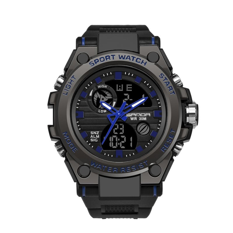 BowLift | Sporty Dual-Display Mode Multifunctional Waterproof Luminous Men's Wristwatch
