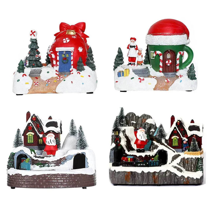 BowLift | Christmas Rotating Resin Luminous Music Box Ornaments