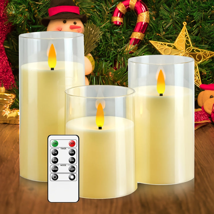 FlamelessGlow - Magical LED Candle Set with Remote Control Bowlift