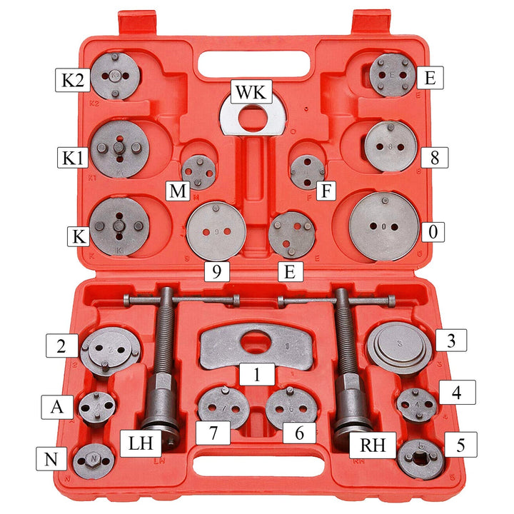 22 PCS Brake Caliper Reset Tool Set Universal | Bowlift