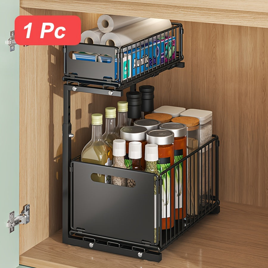 Pull-out Under-Cabinet Organizer 2 Levels | Bowlift