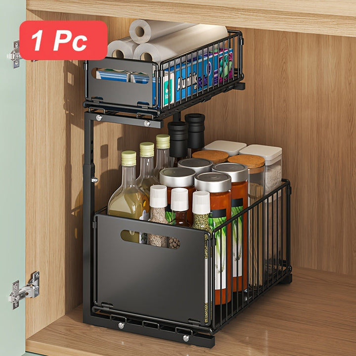 Pull-out Under-Cabinet Organizer 2 Levels | Bowlift