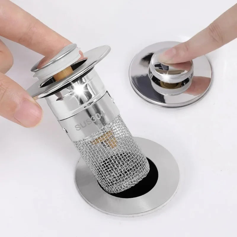 Stainless Steel Drain Filter with Hair Catcher – Rustproof Sieve for Kitchen and Bathroom, Clog-free | Bowlift