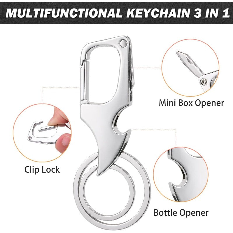 BowLift | 3-in-1 Multifunctional Zinc Alloy Keychain Clip