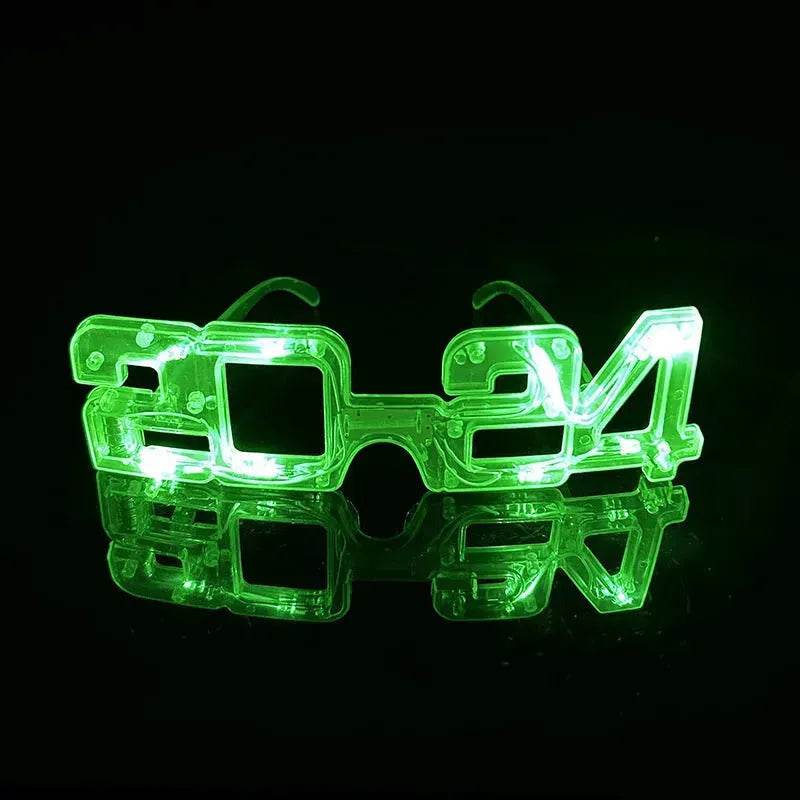 BowLift | LED Glowing New Year Glasses 2025 Glitter Glasses For Party Evening Decoration