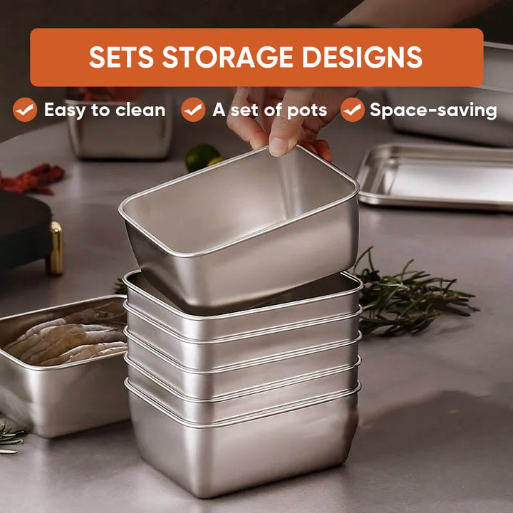 BowLift | Stainless Steel Food Storage Container with Lid, Lunch, Snack Storage Box
