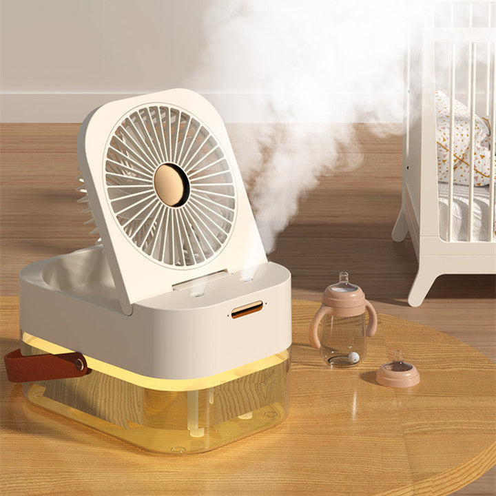 Portable Spray Fan With Night Light | Bowlift