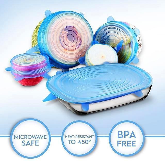 BowLift | Reusable Silicone Stretch Lids  6pcs Universal Bowl Lid Cover