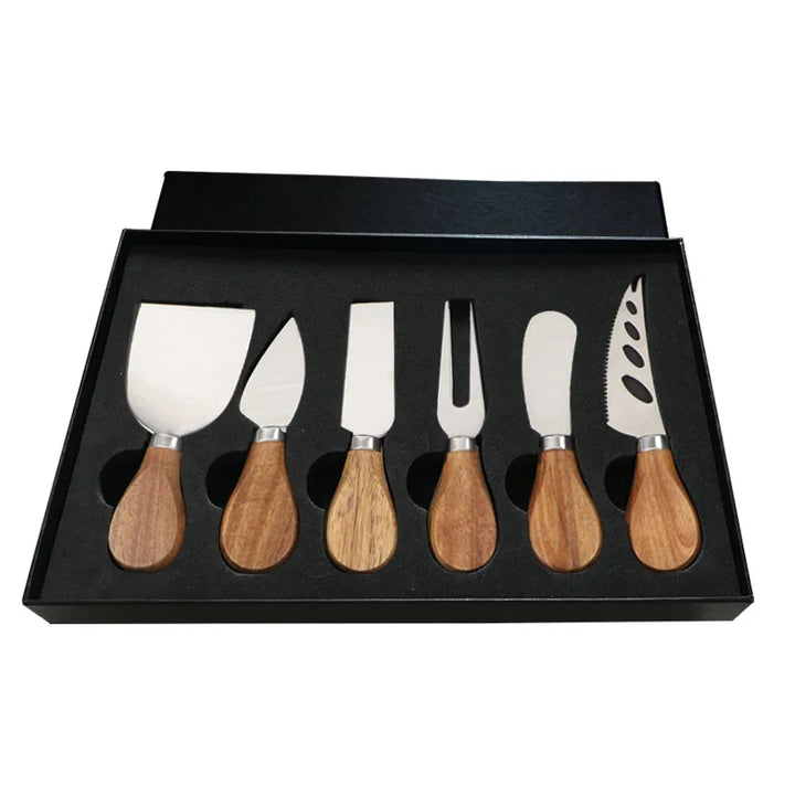6pcs Stainless Steel Cheese Knives for Charcuterie Boards and Cutlery | Bowlift
