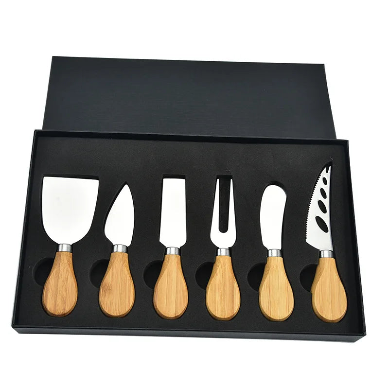 6pcs Stainless Steel Cheese Knives for Charcuterie Boards and Cutlery | Bowlift