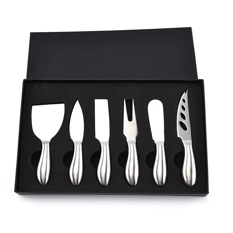 6pcs Stainless Steel Cheese Knives for Charcuterie Boards and Cutlery | Bowlift