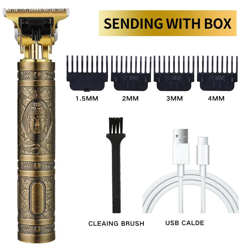 Branded T9 Vintage Beard Trimmer Professional Hair Cut Shaving Machine USB Rechargeable Wireless Bowlift