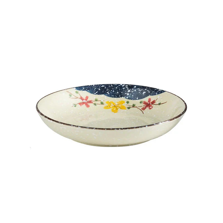 7" and 8" Underglaze Ceramic Round Plate Household Kitchen Tools | Bowlift