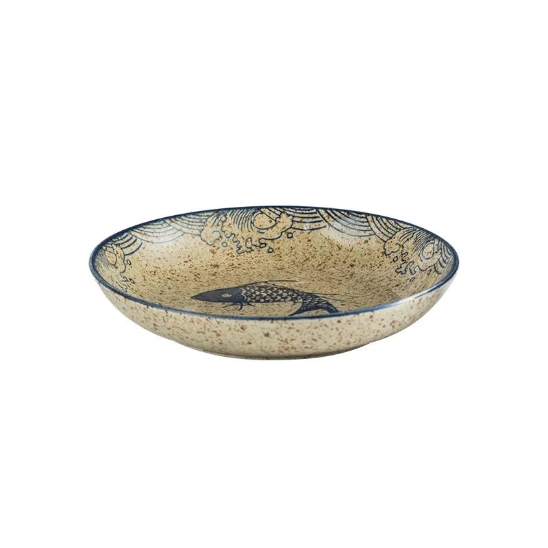 7" and 8" Underglaze Ceramic Round Plate Household Kitchen Tools | Bowlift