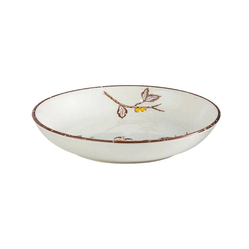7" and 8" Underglaze Ceramic Round Plate Household Kitchen Tools | Bowlift