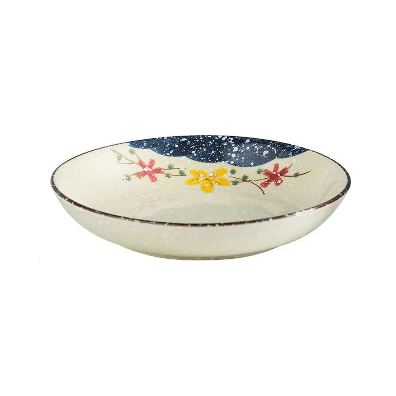 7" and 8" Underglaze Ceramic Round Plate Household Kitchen Tools | Bowlift