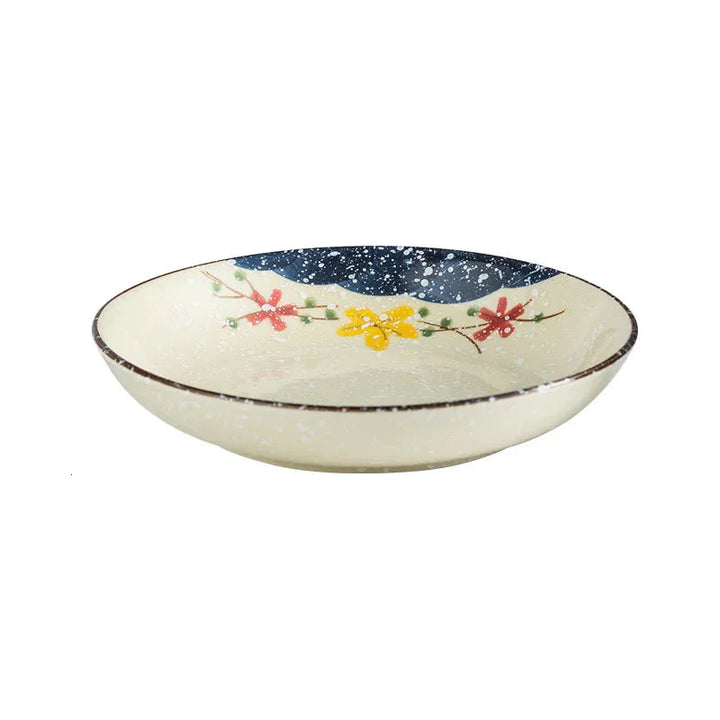7" and 8" Underglaze Ceramic Round Plate Household Kitchen Tools | Bowlift