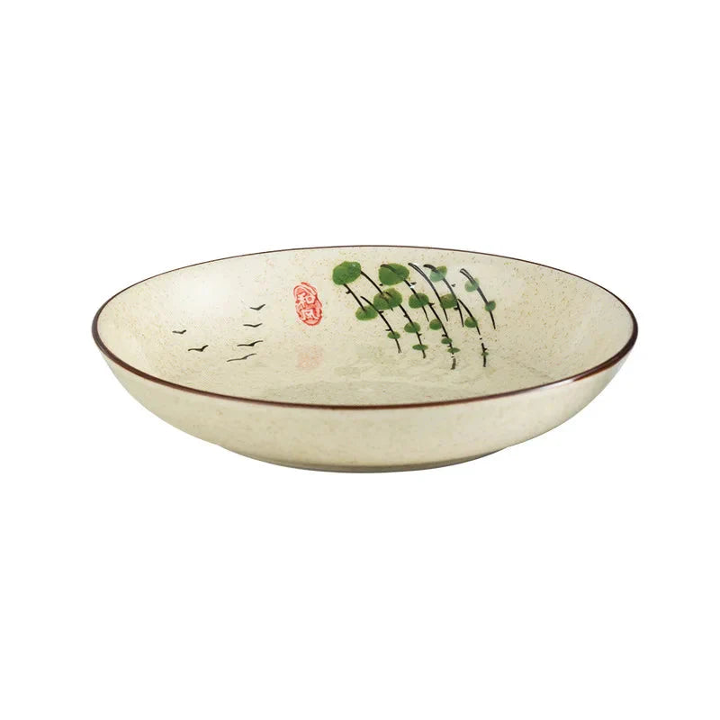 7" and 8" Underglaze Ceramic Round Plate Household Kitchen Tools | Bowlift