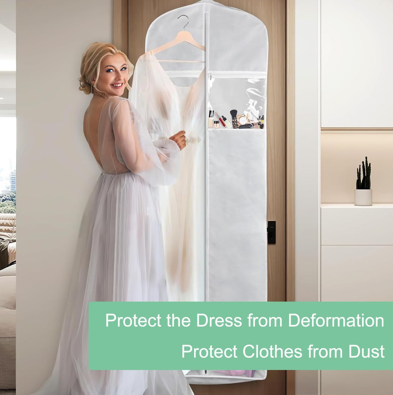 BowLift | Full-Length Wedding Dress Storage Set – Dustproof Bridal Gown Cover (1+1 FREE)