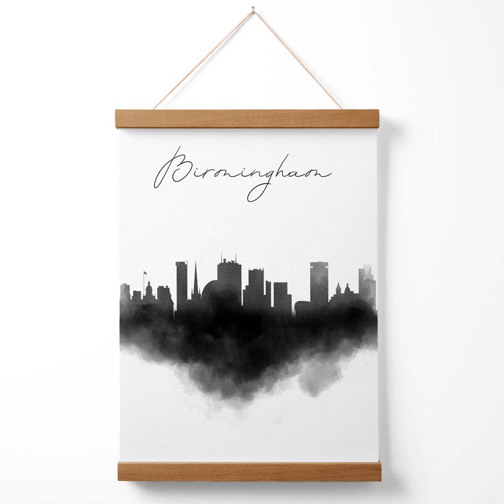 Birmingham Watercolor Skyline City Poster with Hanger | Bowlift