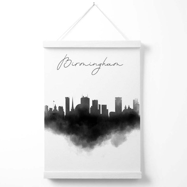 Birmingham Watercolor Skyline City Poster with Hanger | Bowlift