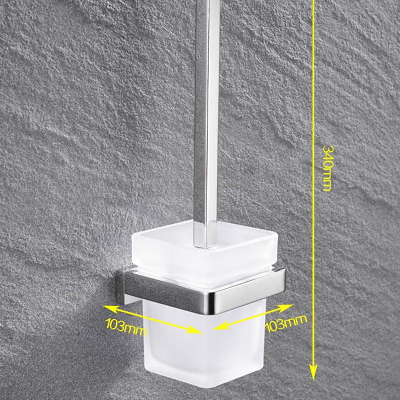 BowLift | 5-piece modern bathroom accessories as single item or in set Polished chrome bathroom set