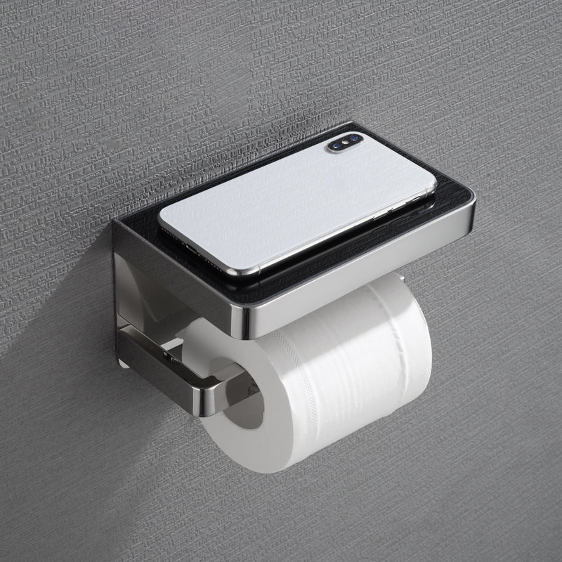 BowLift | 5-piece modern bathroom accessories as single item or in set Polished chrome bathroom set