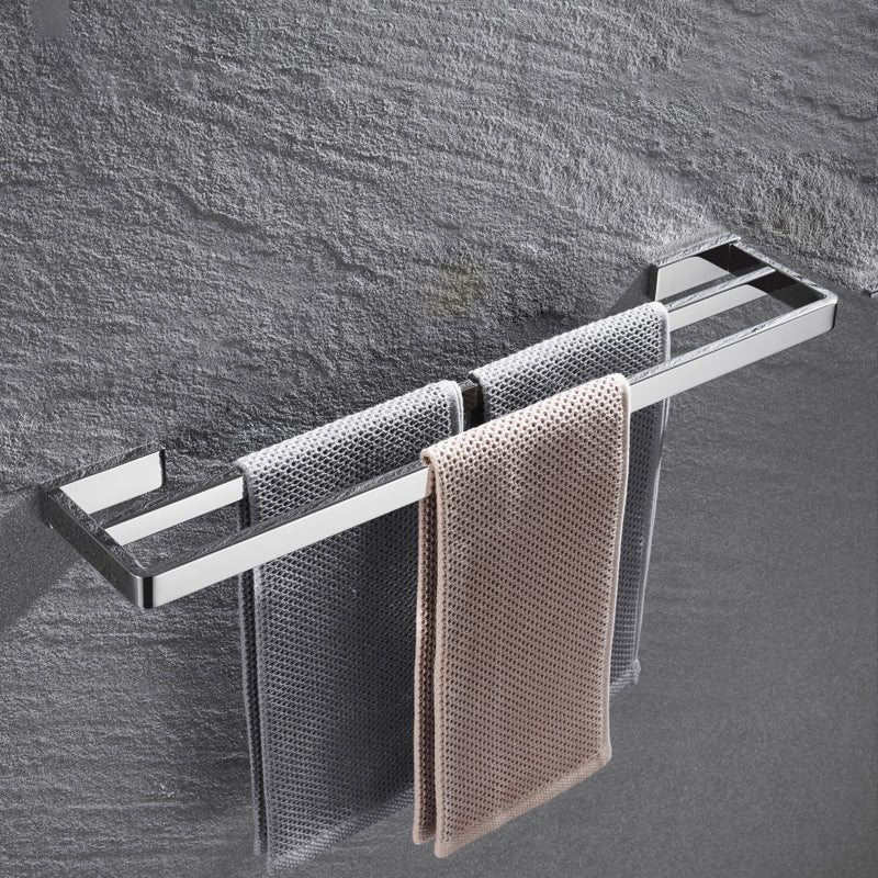 BowLift | 5-piece modern bathroom accessories as single item or in set Polished chrome bathroom set