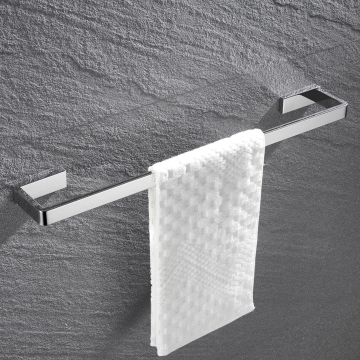 BowLift | 5-piece modern bathroom accessories as single item or in set Polished chrome bathroom set