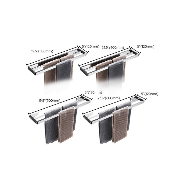 BowLift | 5-piece modern bathroom accessories as single item or in set Polished chrome bathroom set