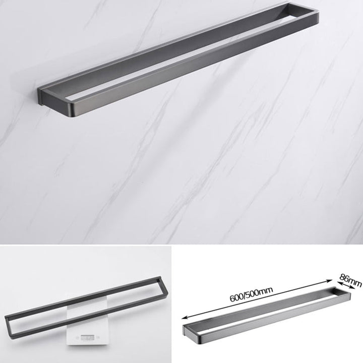 BowLift | Gray 5-piece modern bathroom accessory set made of stainless steel