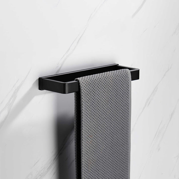 BowLift | Matte Black 5-piece modern bathroom accessory as individual piece or as set with towel bar