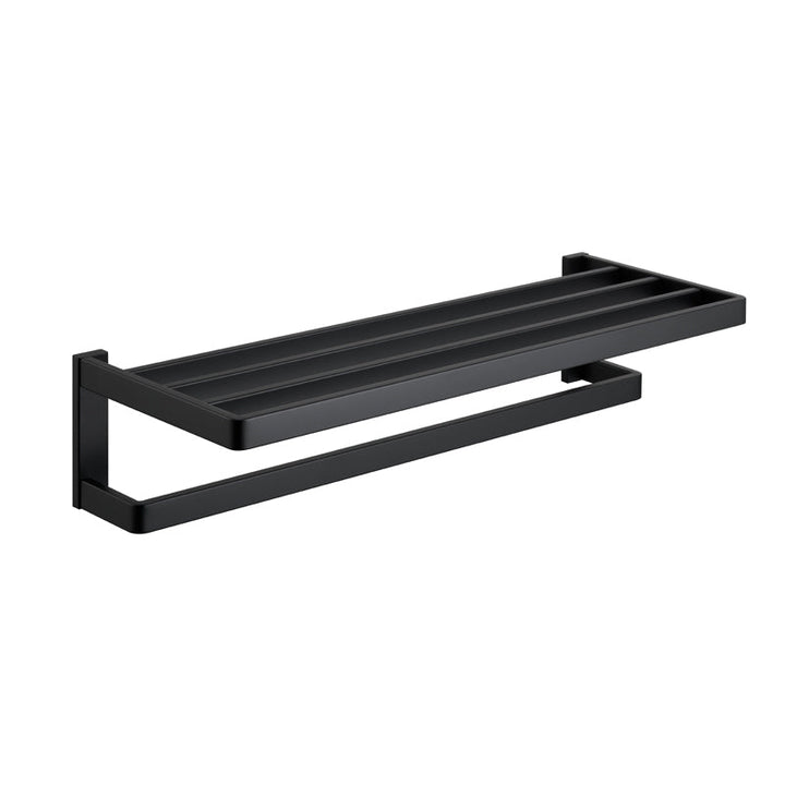 BowLift | Matt Black 5-piece modern bathroom accessory as a single item or as a set with towel bar