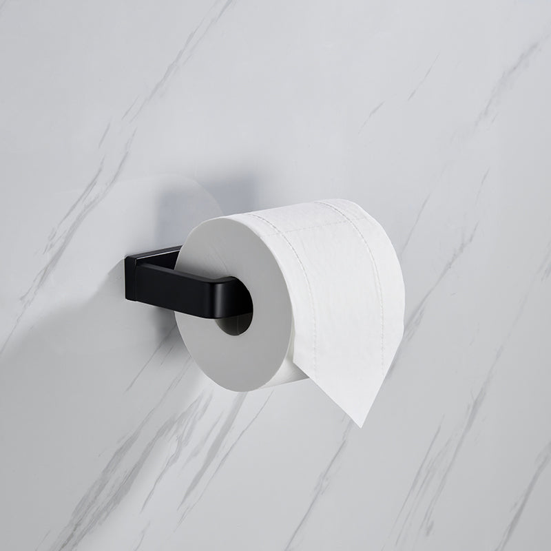 BowLift | Matte Black 5-piece modern bathroom accessory as individual piece or as set with towel bar