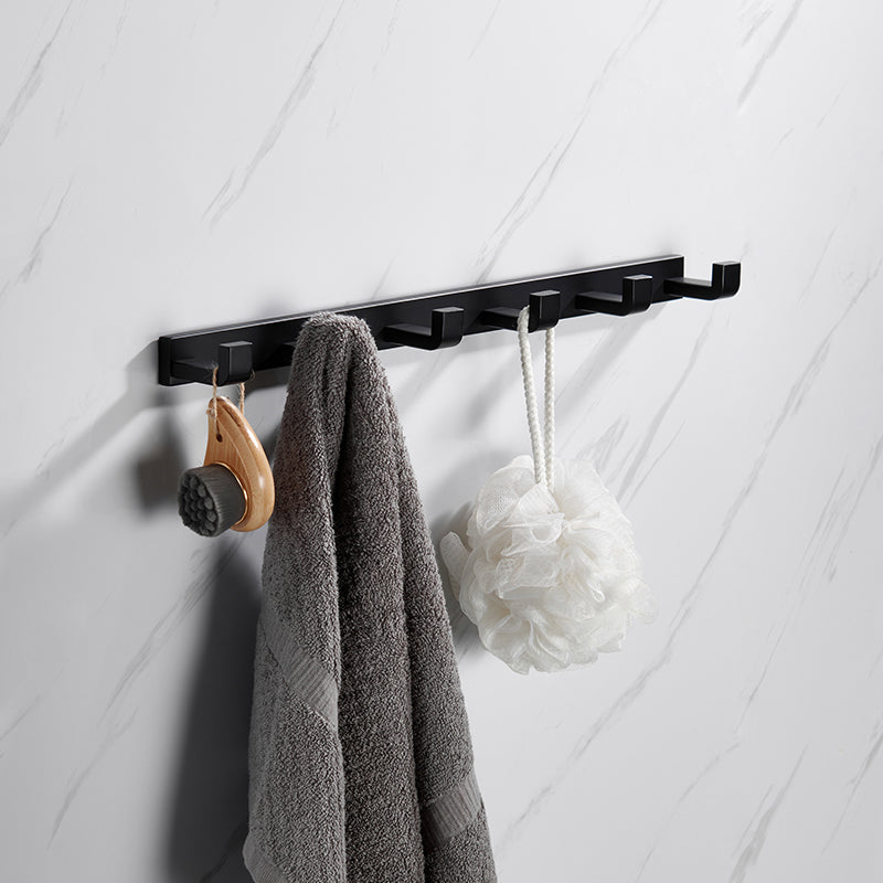 BowLift | Matte Black 5-piece modern bathroom accessory as individual piece or as set with towel bar