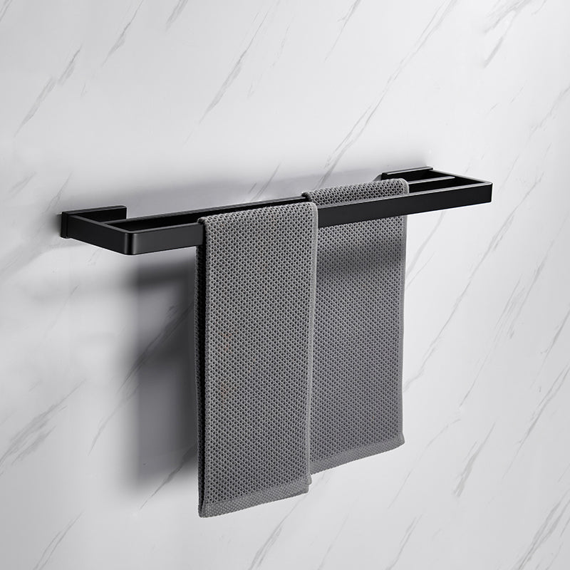 BowLift | Matte Black 5-piece modern bathroom accessory as individual piece or as set with towel bar