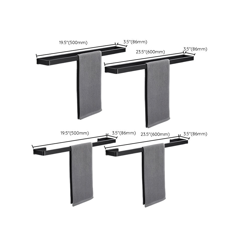 BowLift | Matte Black 5-piece modern bathroom accessory as individual piece or as set with towel bar