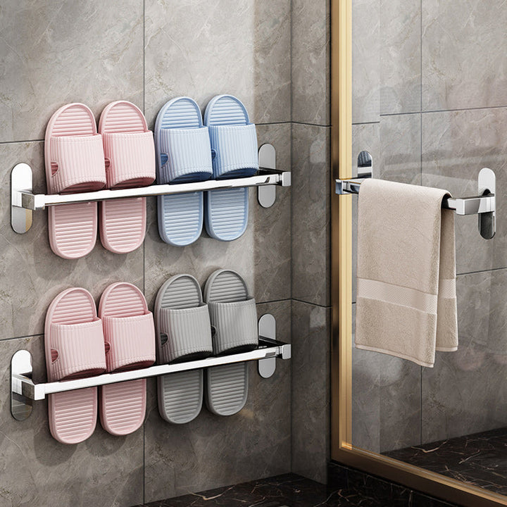 BowLift | 2-Piece Stainless Steel Slip Resistant Modern Chrome Bathroom Hardware Set