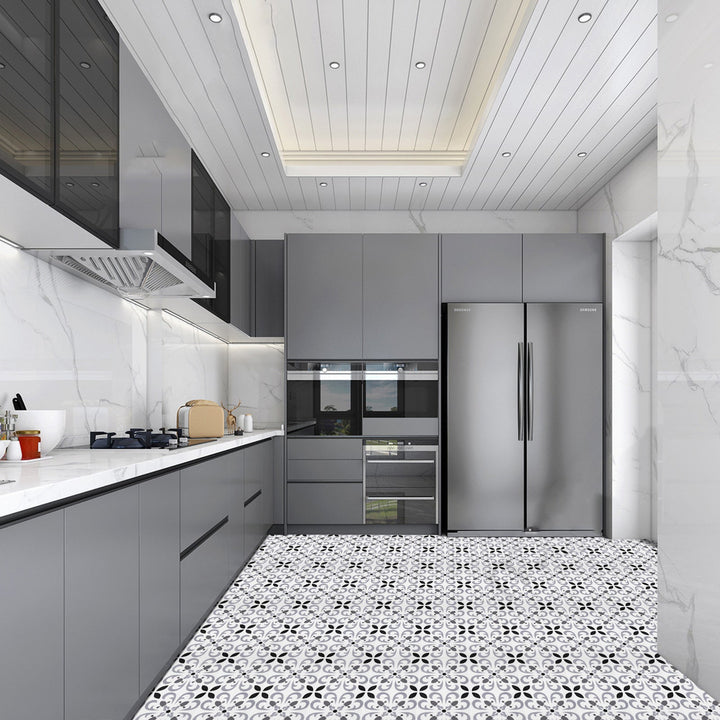 BowLift | Peel & Stick Vinyl Flooring Lightly patterned vinyl flooring with a matte sheen