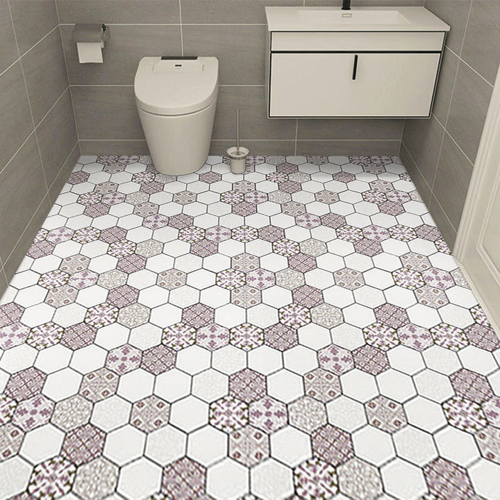 BowLift | Modern PVC Flooring Self-adhesive Geometrically Printed Low Gloss Vinyl Floor Planks