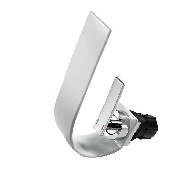 BowLift | Bathroom faucet brass waterfall spout lever handle basin faucet