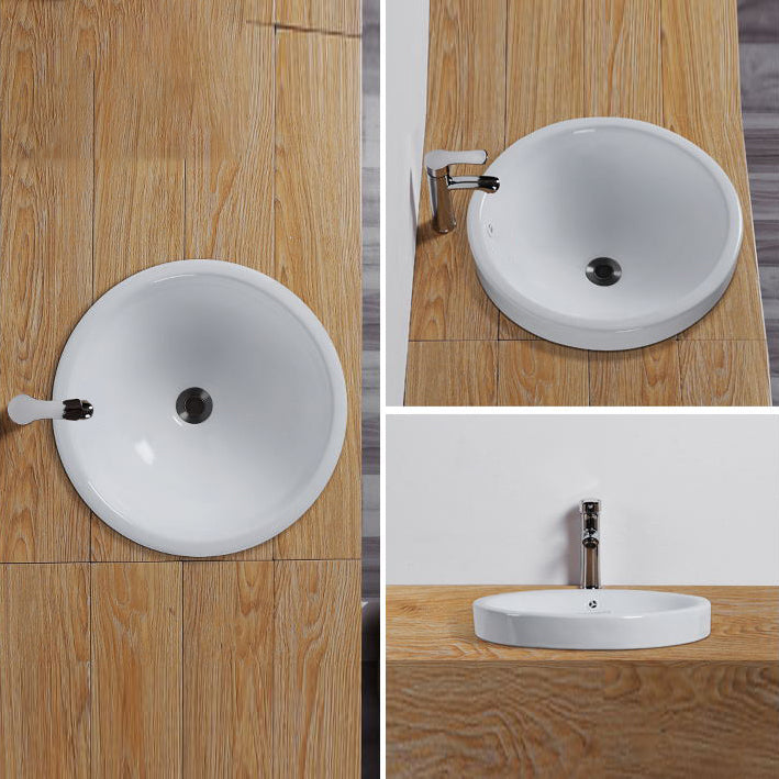 BowLift | Contemporary oval wash stand ceramic metal undercounter basin