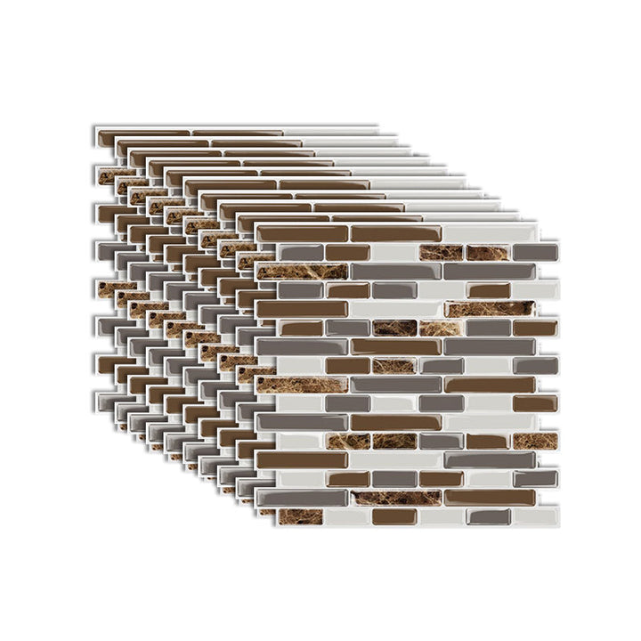 BowLift | Modern Peel & Stick Mosaic Tile PVC Herringbone Peel and Stick Wall Tile