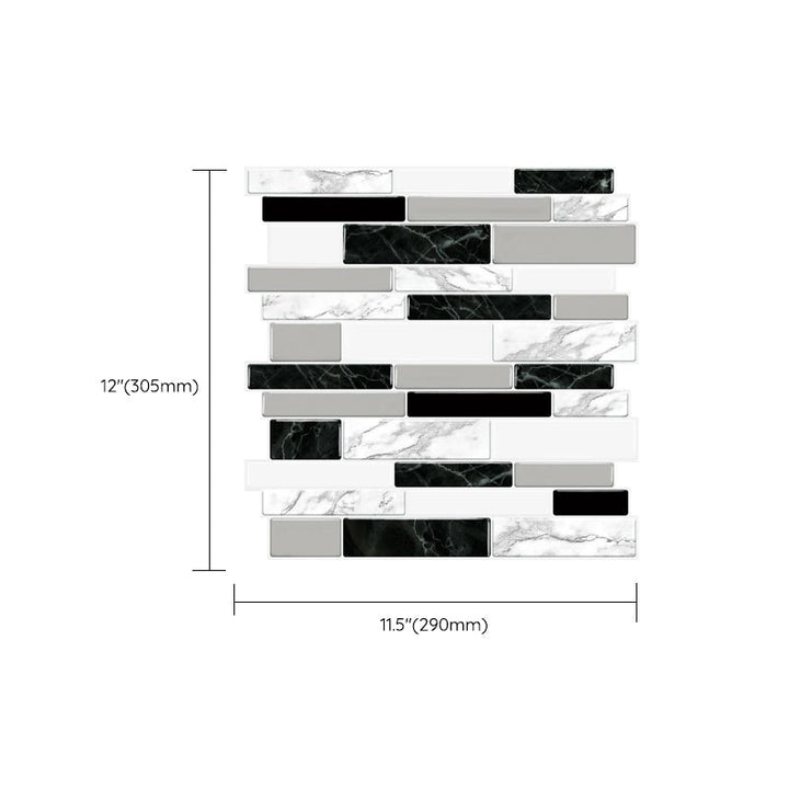 BowLift | Modern Peel & Stick Mosaic Tile PVC Herringbone Peel and Stick Wall Tile