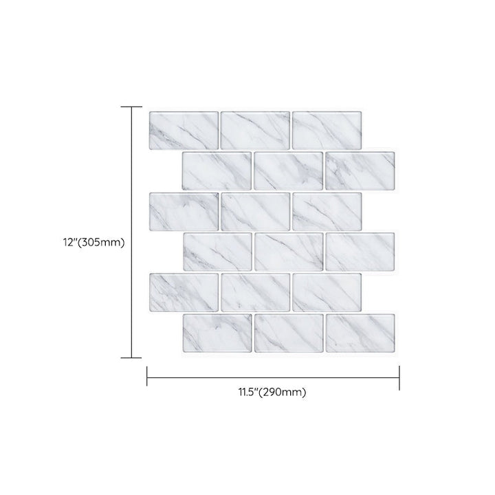 BowLift | Modern Peel & Stick Mosaic Tile PVC Herringbone Peel and Stick Wall Tile