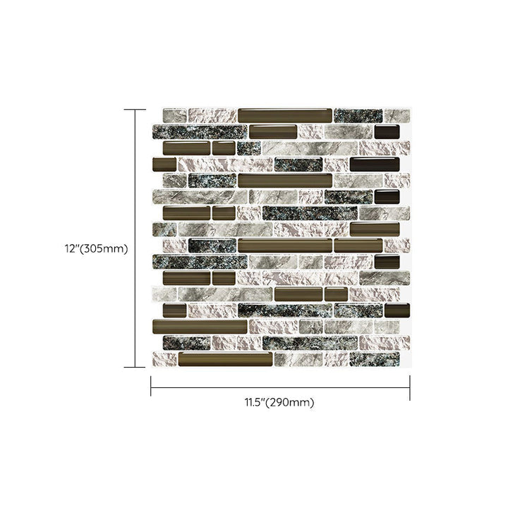 BowLift | Modern Peel & Stick Mosaic Tile PVC Herringbone Peel and Stick Wall Tile