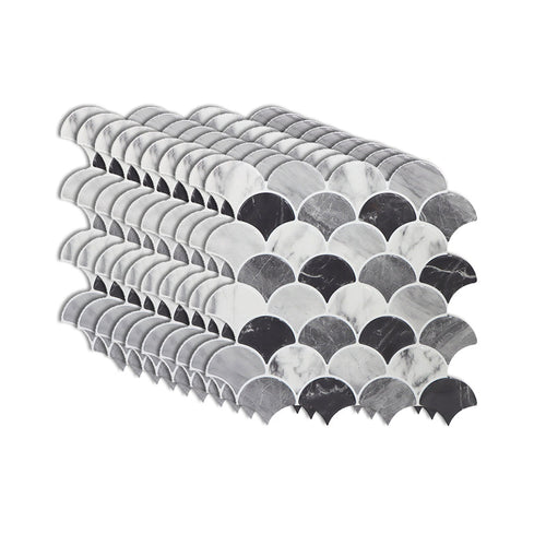 BowLift | Modern Peel and Stick Tiles PVC Fish Scale Peel and Stick Baseboard