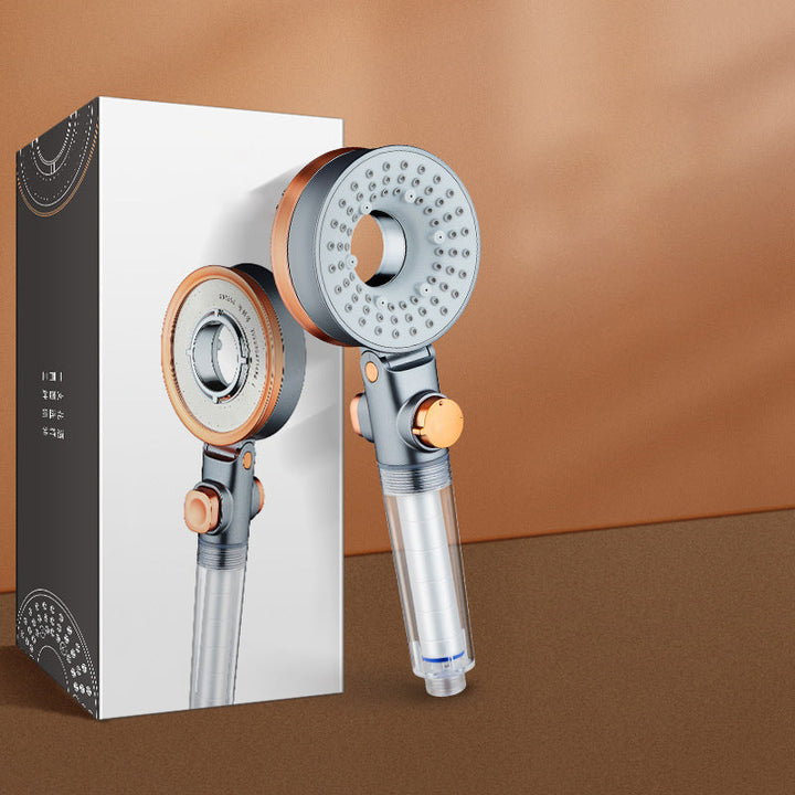 BowLift | Reversible round shower head 3 spray modes adjustable water flow hand shower