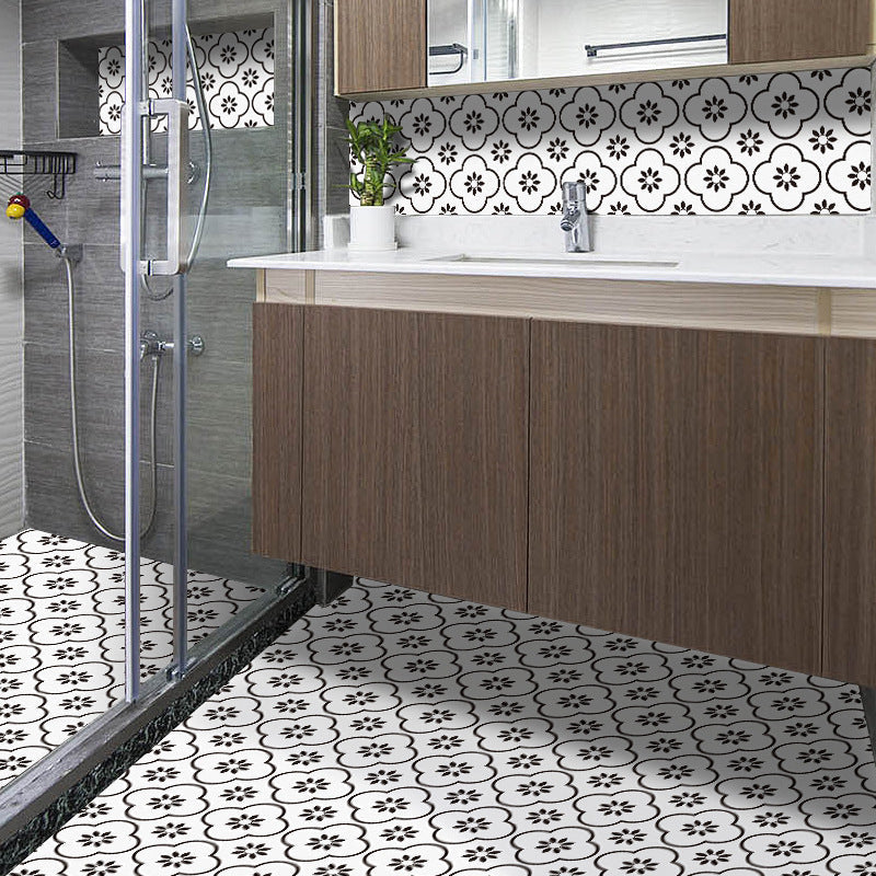 BowLift | Plastic Peel & Stick Tile Square Print Field Tile for Kitchen and Bathroom